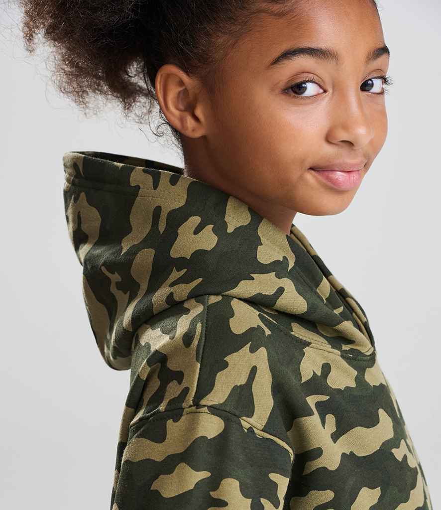 AWDis Kids Camo Hoodie – Comfortable and Durable Children's Hoodie from Fou Tees Ireland