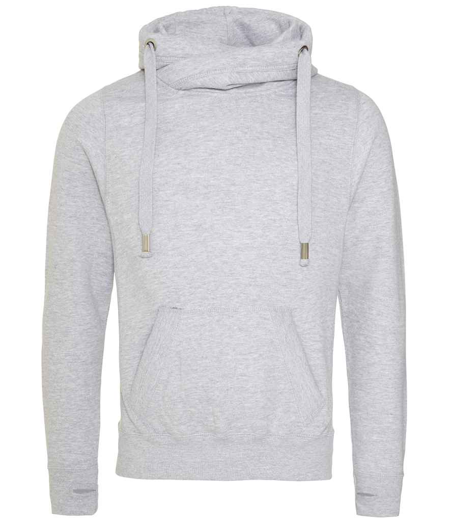 AWDis Cross Neck Hoodie - Comfortable & Stylish Hoodies from Fou Tees Ireland Heather Grey XXL