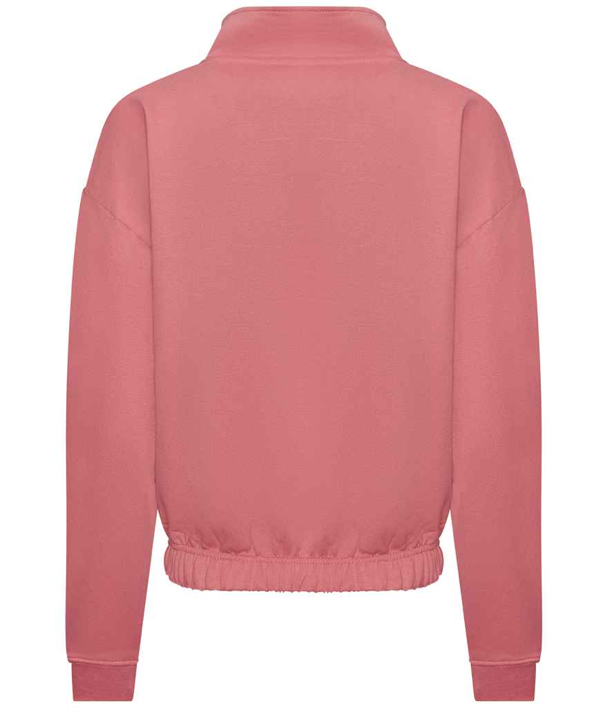AWDis Ladies Cropped 1/4 Zip Sweatshirt for Comfortable Style