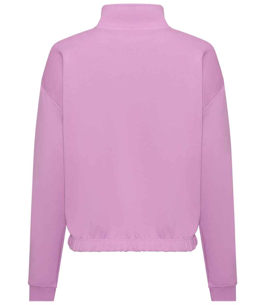 AWDis Ladies Cropped 1/4 Zip Sweatshirt for Comfortable Style