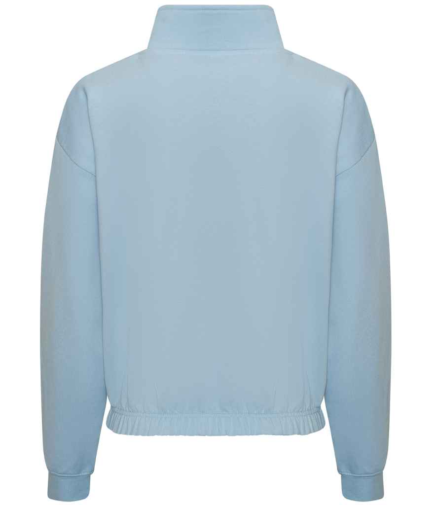AWDis Ladies Cropped 1/4 Zip Sweatshirt for Comfortable Style