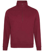 AWDis Sophomore Zip Neck Sweatshirt – Quality Irish Promotional Hoodie Burgundy XXL