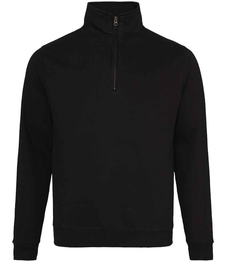 AWDis Sophomore Zip Neck Sweatshirt – Quality Irish Promotional Hoodie Deep Black XXL