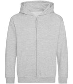 AWDis Kids Zoodie – Comfortable and Durable Children's Hoodie Heather Grey 1213