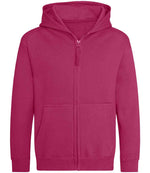 AWDis Kids Zoodie – Comfortable and Durable Children's Hoodie Hot Pink 1213
