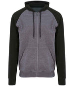 AWDis Baseball Zoodie – Comfortable and Stylish Hoodie for Irish Organisations Charcoal/Jet Black XXL