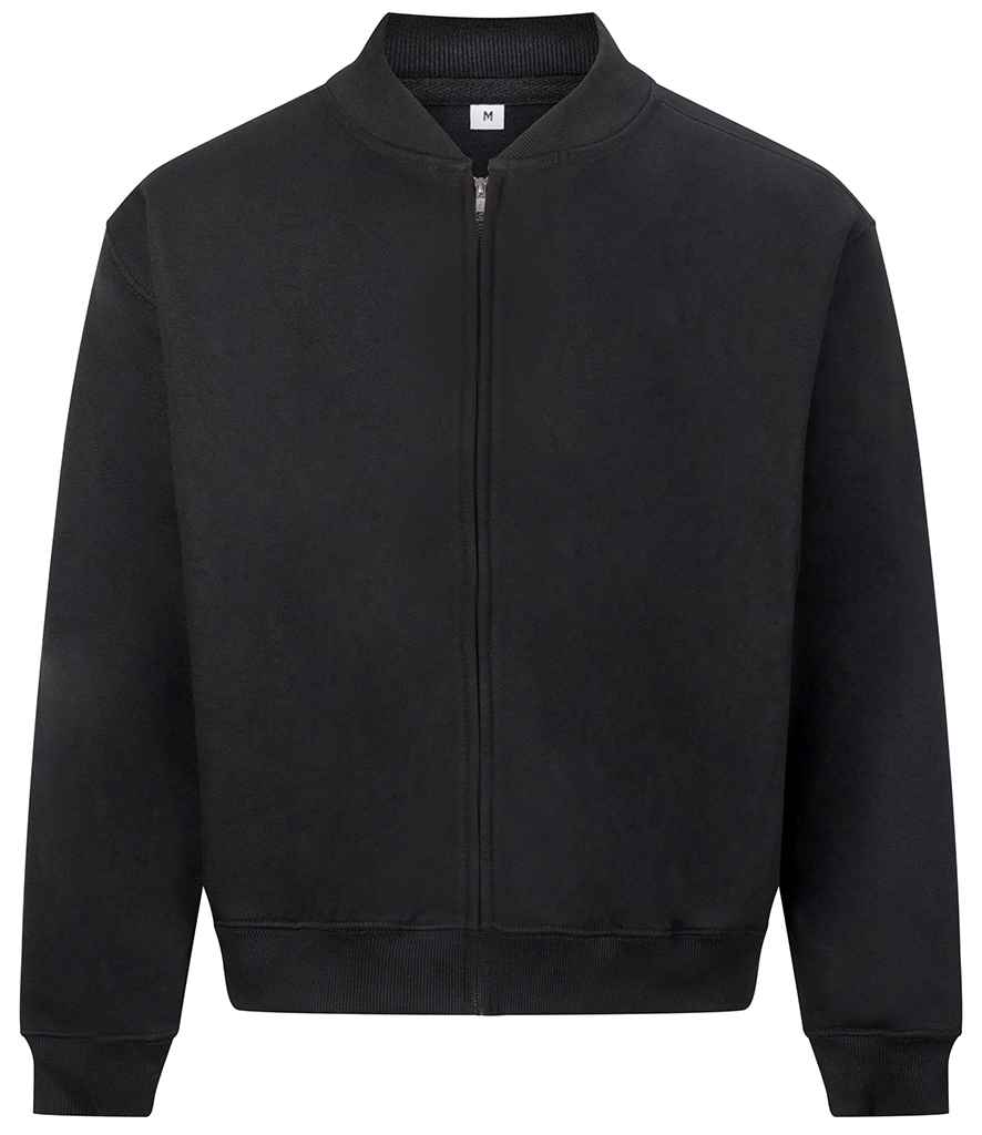 AWDis Signature Heavyweight Bomber Sweat Jacket – Durable and Stylish Outerwear Deep Black 3XL