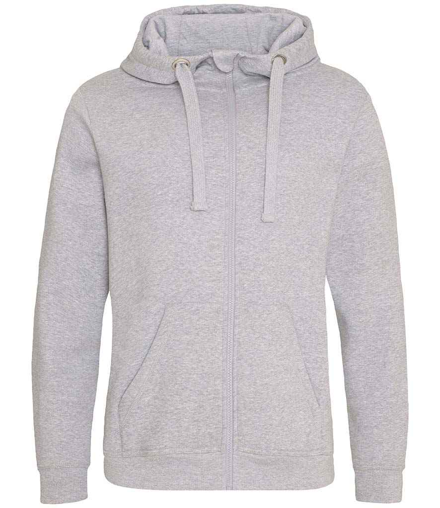 AWDis Graduate Heavyweight Zoodie – Durable Cotton Blend Hoodie for Everyday Wear Heather Grey 3XL