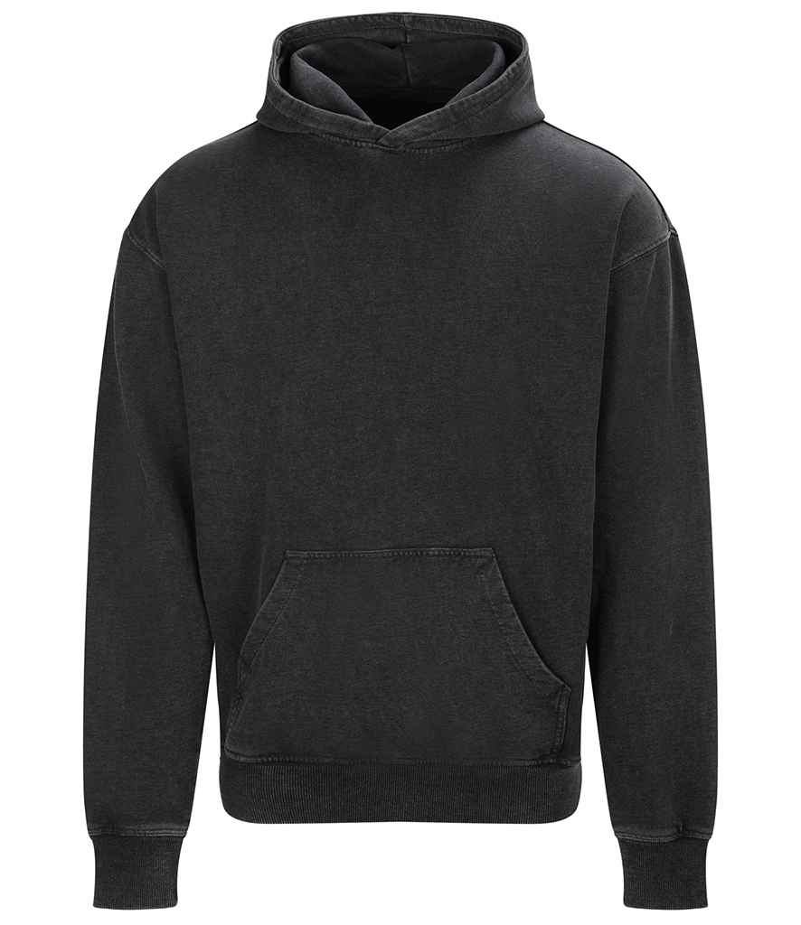 AWDis Vintage Washed Hoodie – Comfortable Eco-Friendly Hoodie by Just Hoods Washed Black 3XL