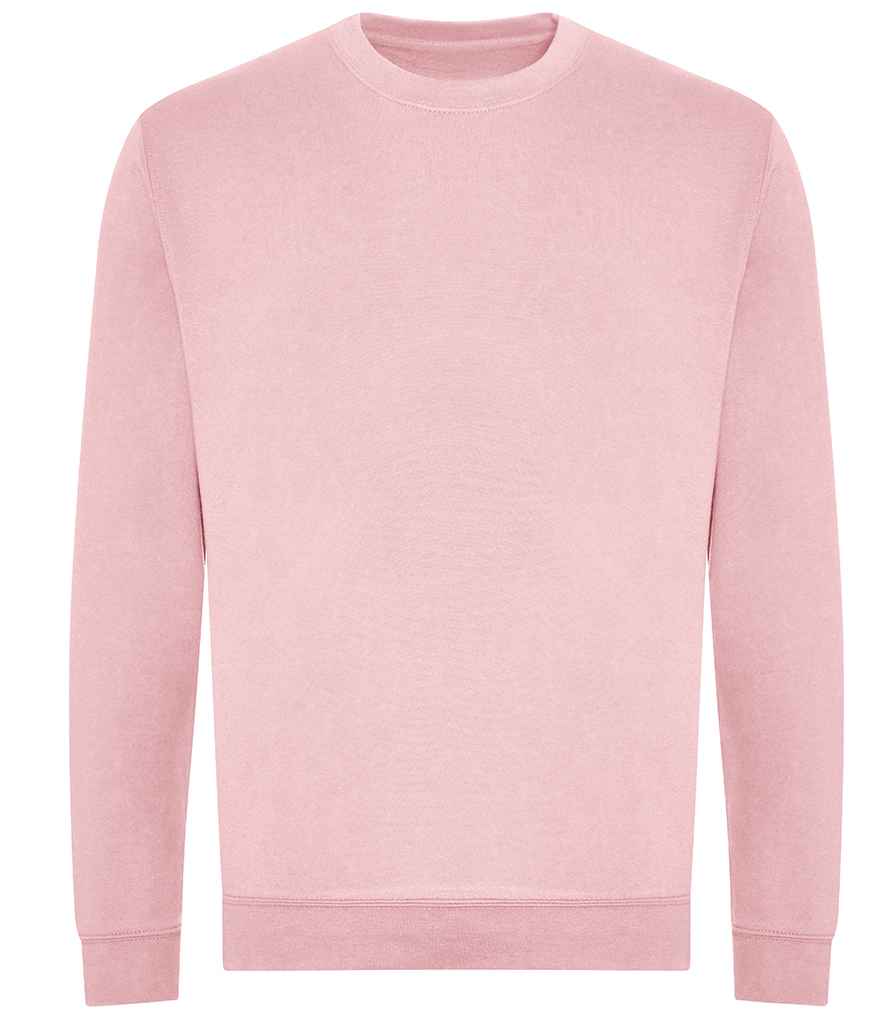 AWDis Unisex Organic Sweatshirt - Eco-Friendly Comfort by Just Hoods Baby Pink XXL
