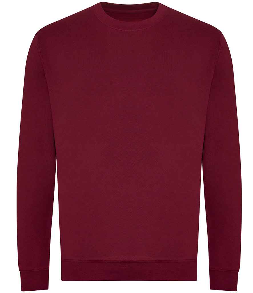AWDis Unisex Organic Sweatshirt - Eco-Friendly Comfort by Just Hoods Burgundy XXL