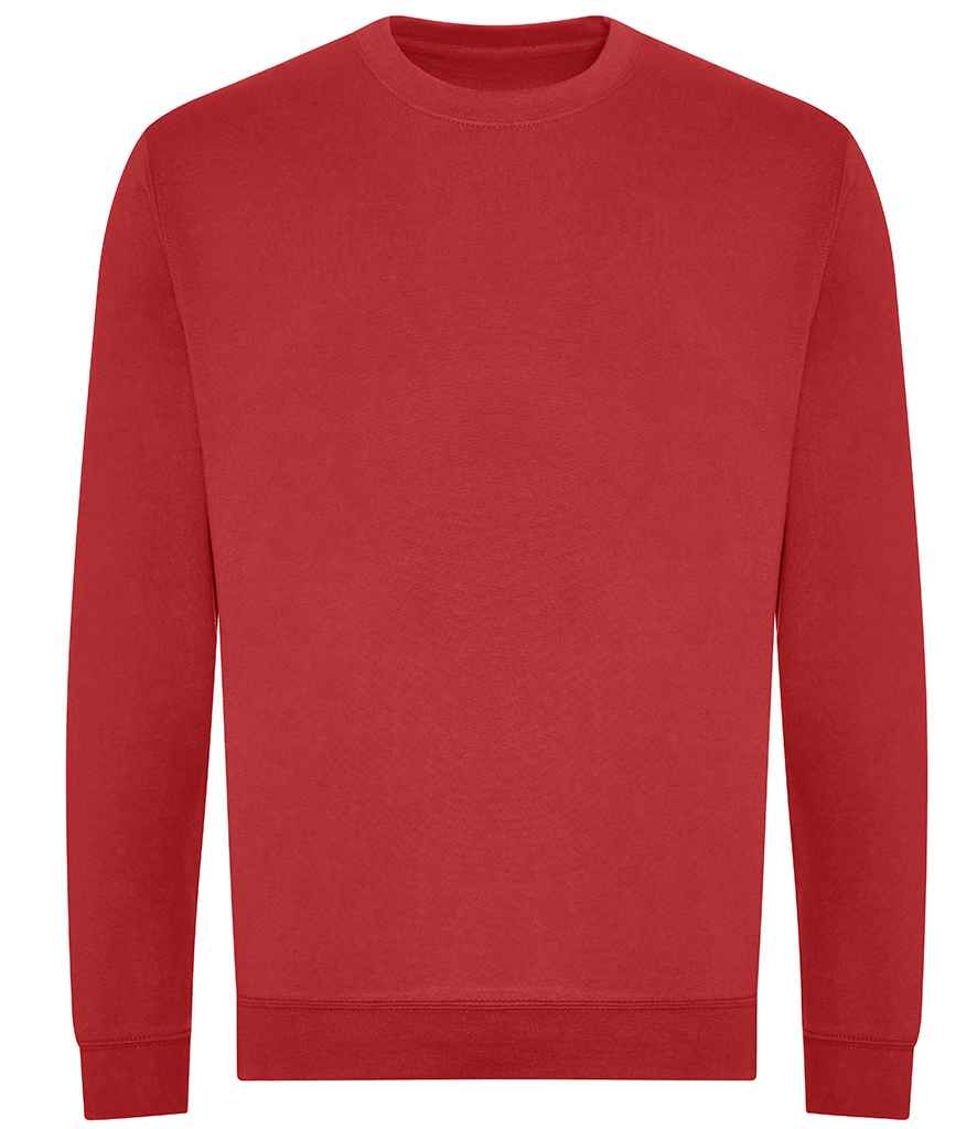 AWDis Unisex Organic Sweatshirt - Eco-Friendly Comfort by Just Hoods Fire Red XXL