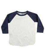 Baby Baseball T-Shirt – Larkwood Long Sleeve Tee White/Navy 6-12