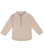 Larkwood Kids 1/2 Zip Lightweight Fleece – Lightweight Eco-Friendly Fleece for Children Light Stone 6-12