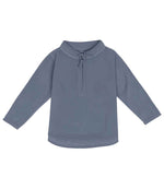 Larkwood Kids 1/2 Zip Lightweight Fleece – Lightweight Eco-Friendly Fleece for Children Stone Blue 0-6