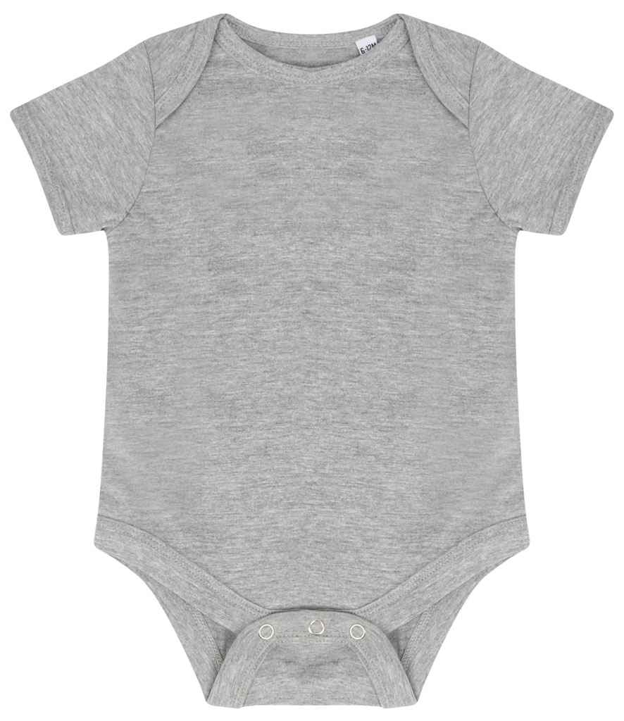 Larkwood Essential Short Sleeve Baby Bodysuit – Bulk Orders for Irish Businesses | Fou Tees Ireland Heather Grey 1218