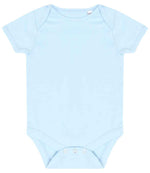Larkwood Essential Short Sleeve Baby Bodysuit – Bulk Orders for Irish Businesses | Fou Tees Ireland Pale Blue 1218