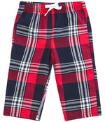 Tartan Lounge Pants for Baby and Toddler Comfort Red/Navy 1218