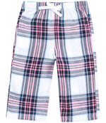 Tartan Lounge Pants for Baby and Toddler Comfort White/Pink 3-4
