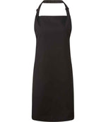 Premier Colours Bib Apron - Durable and Adjustable Apron for Hospitality and Catering Black XL