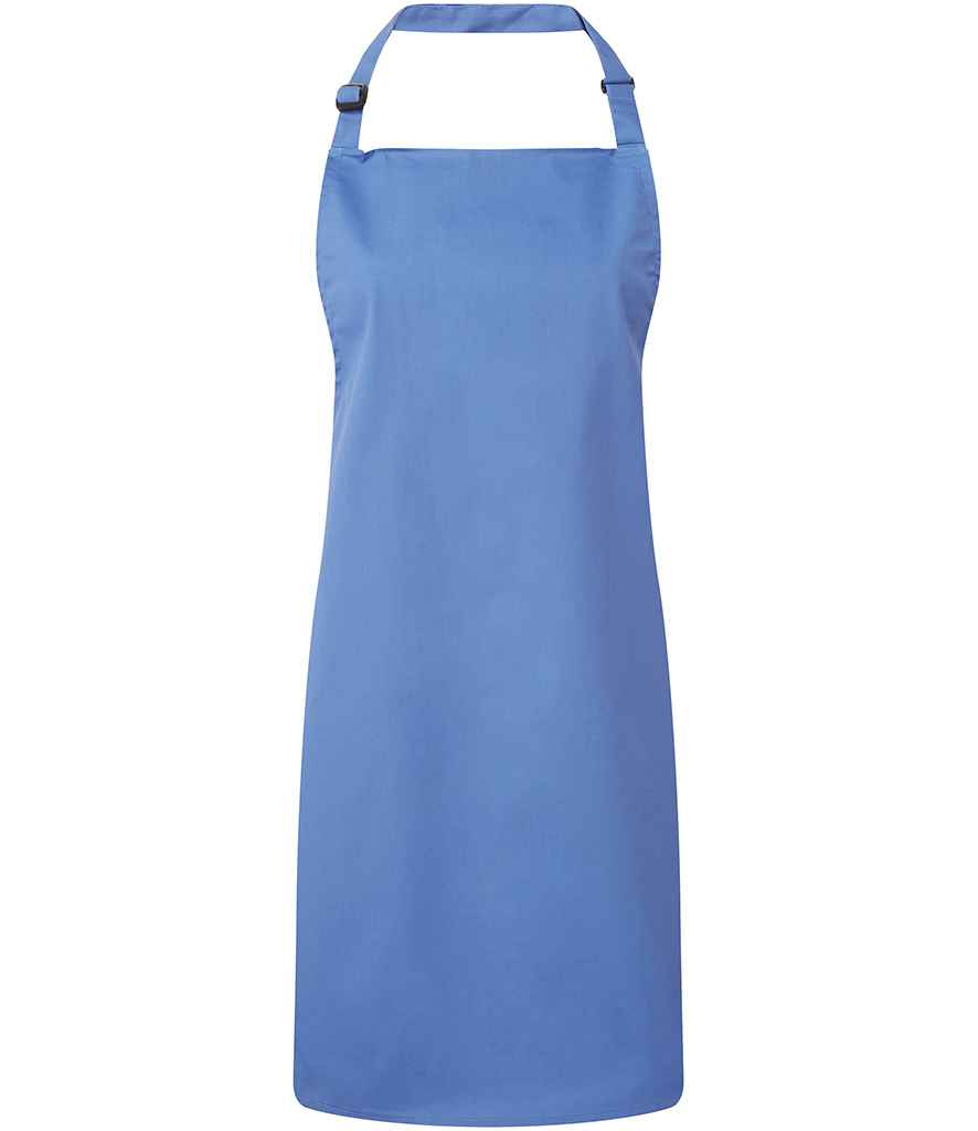 Premier Colours Bib Apron - Durable and Adjustable Apron for Hospitality and Catering Mid Blue ONE