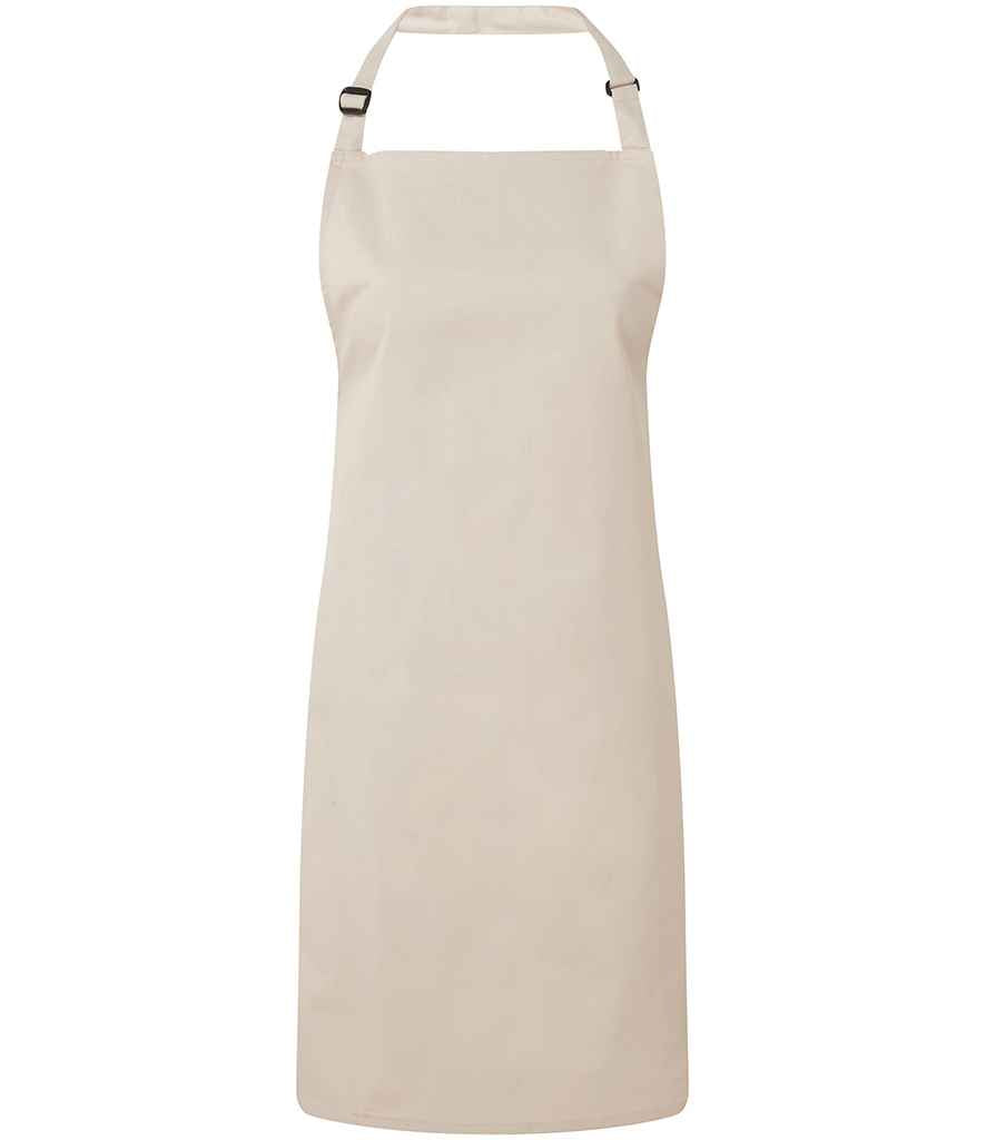Premier Colours Bib Apron - Durable and Adjustable Apron for Hospitality and Catering Natural ONE