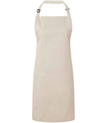 Premier Colours Bib Apron - Durable and Adjustable Apron for Hospitality and Catering Natural ONE