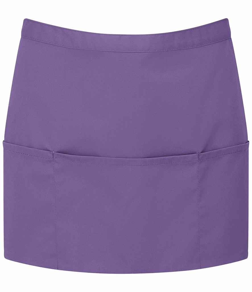 Premier Colours 3 Pocket Apron – Durable and Practical Apron by Premier Purple ONE