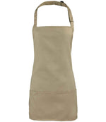 Premier Colours 2-in-1 Apron - Premier 'Colours' 2-in-1 Apron Khaki ONE