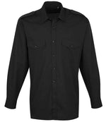 Premier Long Sleeve Pilot Shirt - Durable and Professional Workwear | Fou Tees Ireland Black 19