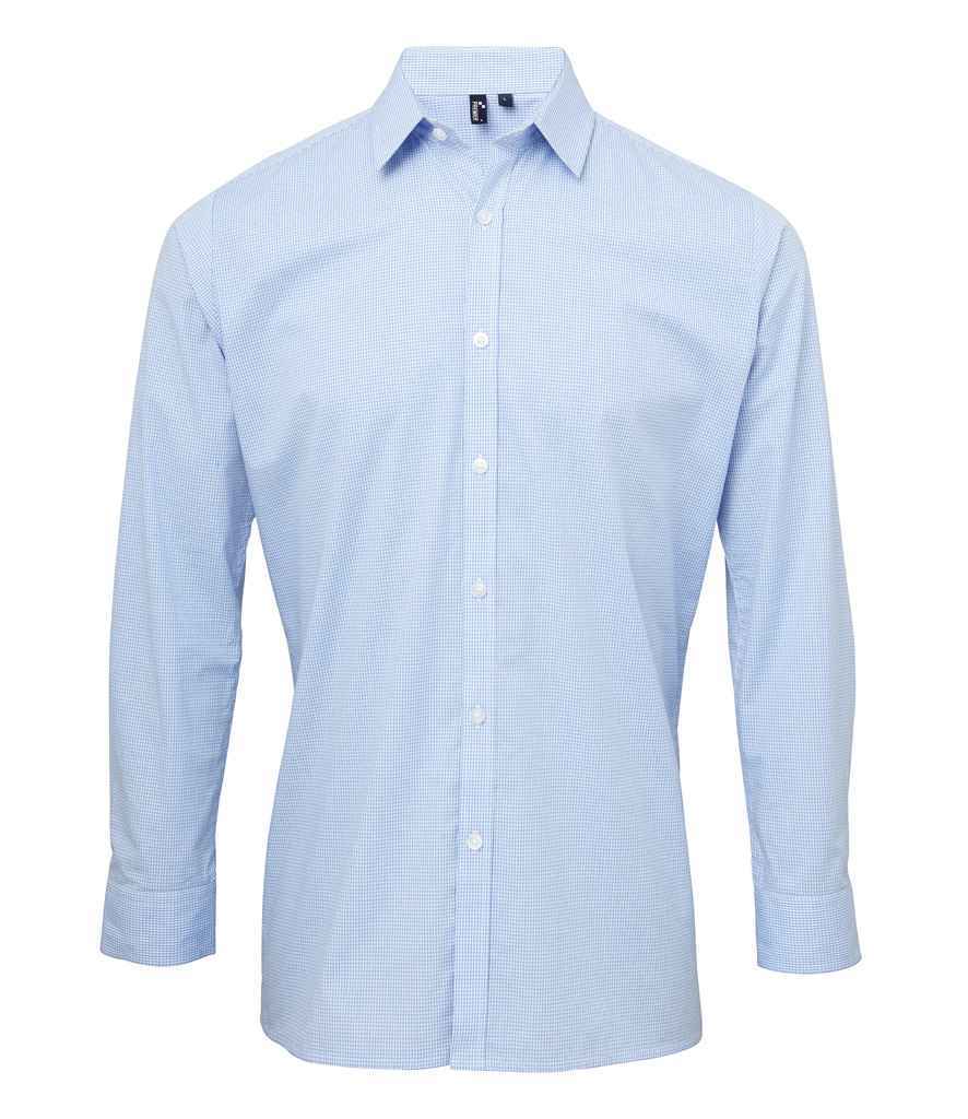 Premier Gingham Long Sleeve Shirt – Quality Cotton Shirt from Fou Tees Ireland