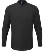 Premier Long Sleeve Grandad Shirt – Classic Comfort and Style Black 3XL