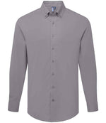Premier Supreme Long Sleeve Oxford Shirt – Comfortable Organic Cotton Workwear Steel 5XL
