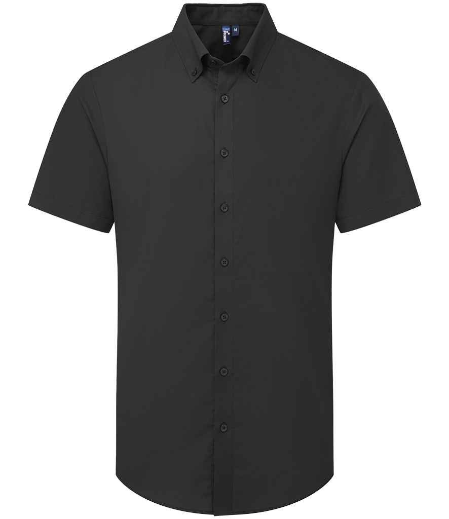 Premier Supreme Short Sleeve Oxford Shirt – Comfortable, Stylish & Sustainable Black 5XL