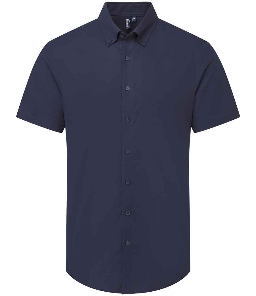 Premier Supreme Short Sleeve Oxford Shirt – Comfortable, Stylish & Sustainable Navy 5XL