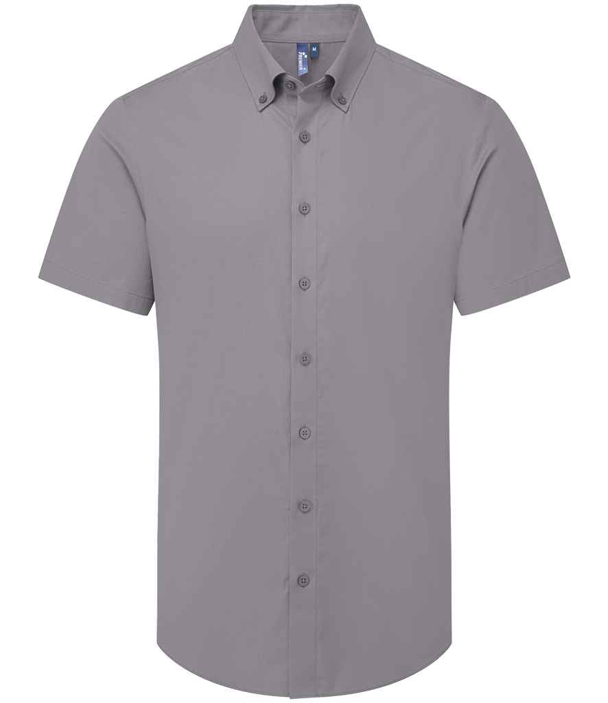 Premier Supreme Short Sleeve Oxford Shirt – Comfortable, Stylish & Sustainable Steel 5XL
