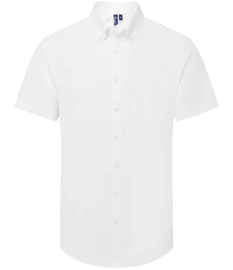 Premier Supreme Short Sleeve Oxford Shirt – Comfortable, Stylish & Sustainable White 5XL