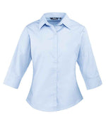 Premier Ladies 3/4 Sleeve Poplin Blouse – Comfortable and Stylish Workwear