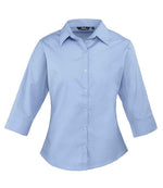 Premier Ladies 3/4 Sleeve Poplin Blouse – Comfortable and Stylish Workwear