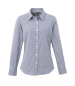 Premier Ladies Gingham Long Sleeve Shirt | Premier Shirts Ireland