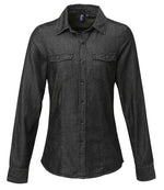 Premier Ladies Jeans Stitch Denim Shirt – Durable and Stylish Denim Shirt by Premier