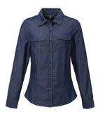 Premier Ladies Jeans Stitch Denim Shirt – Durable and Stylish Denim Shirt by Premier