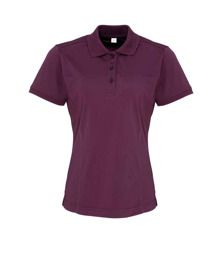 Premier Ladies Coolchecker® Piqué Polo Shirt – Comfortable and Stylish Polo for Workwear Aubergine XXL