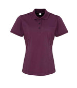 Premier Ladies Coolchecker® Piqué Polo Shirt – Comfortable and Stylish Polo for Workwear Aubergine XXL