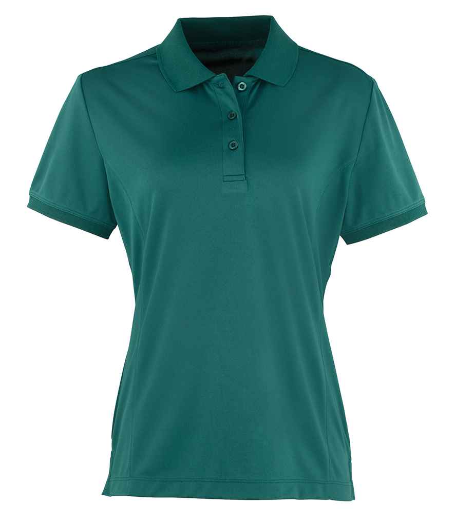 Premier Ladies Coolchecker® Piqué Polo Shirt – Comfortable and Stylish Polo for Workwear Bottle Green XXL