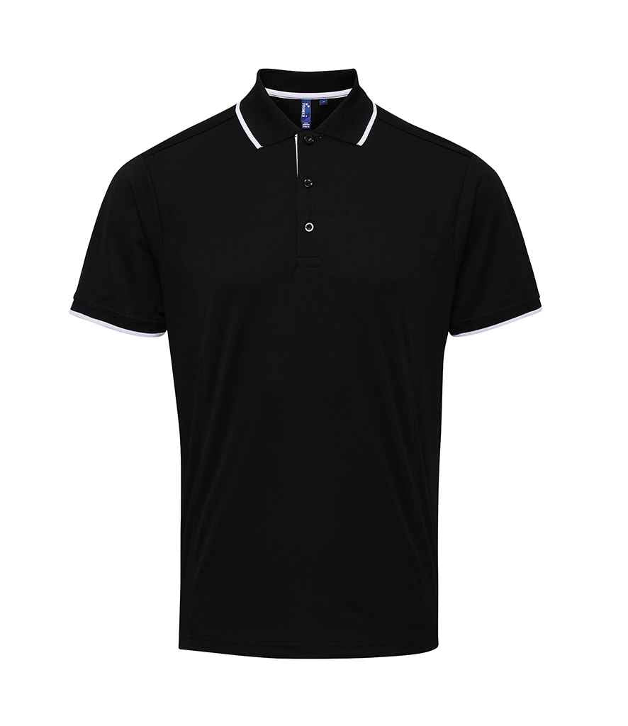 Premier Contrast Coolchecker Piqué Polo Shirt – Premier Polo Shirts Ireland Black/White 4XL