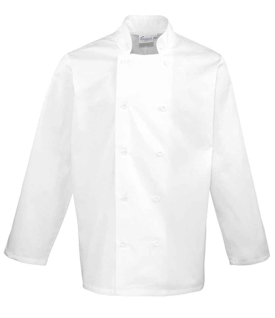Premier Long Sleeve Chef's Jacket – Durable Hospitality Wear by Premier White 5XL