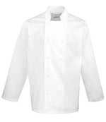 Premier Long Sleeve Chef's Jacket – Durable Hospitality Wear by Premier White 5XL