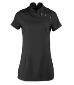 Premier Ladies Mika Short Sleeve Tunic - Comfortable and Professional Healthcare Tunic Black 24