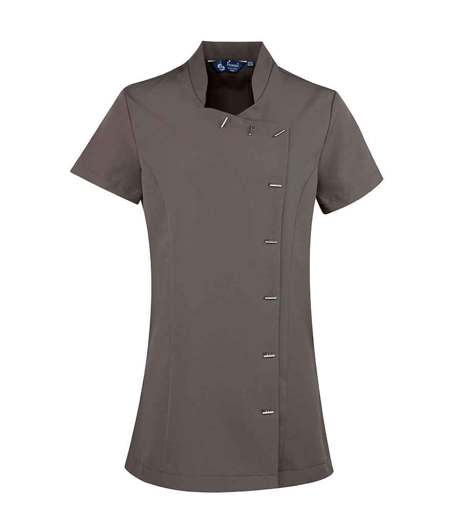 Premier Ladies Orchid Tunic - Premier Ladies Orchid Short Sleeve Tunic Dark Grey 24